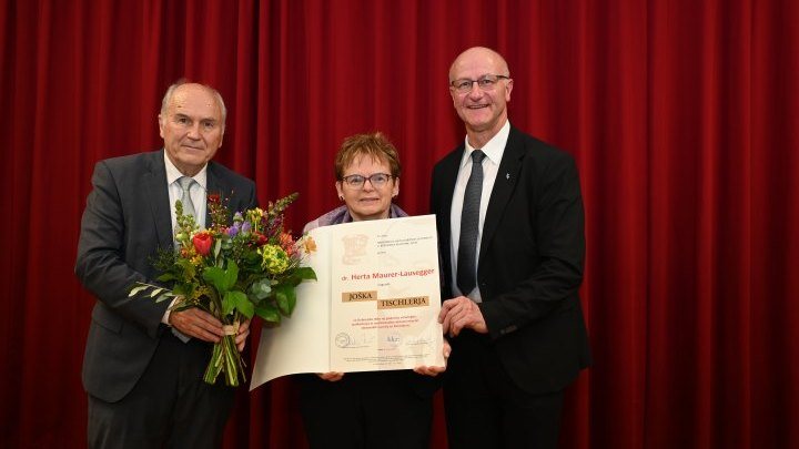 Zdravko Inzko, Herta Maurer-Lausegger in Janko Krištof. Foto: Milan Piko, KKZ