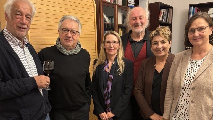 Von links: Herbert Seher, Wolfgang Petritsch, Dorothea Apovnik, Lojze Wieser, Uši Sereinig, Martina Piko-Rustia