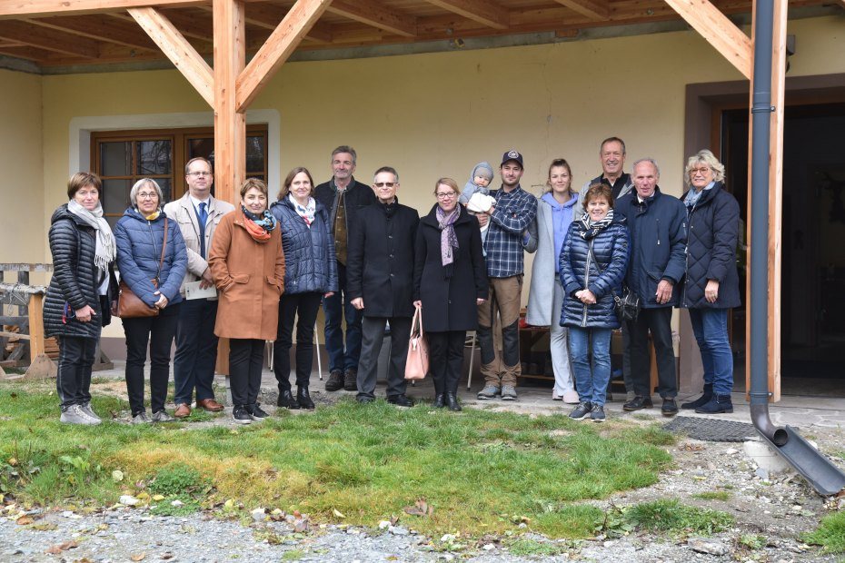 Image: Sprejem pri družini Jobst na Brdu. Foto: Franc Wakounig